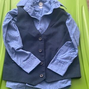 Wonder Nation Blue Shirt and Vest Set